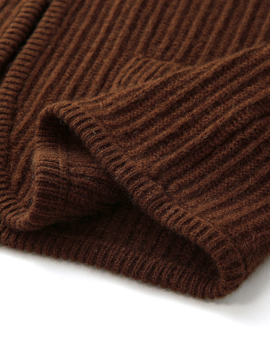 COMOBOCA 100% Cashmere Women's Toggle Closure Knit Cardigan