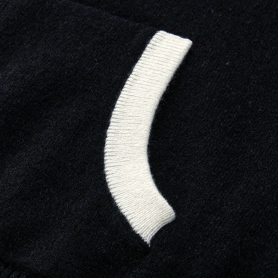 COMOBOCA 100% Cashmere Women's Color Block Zip Up Hoodie