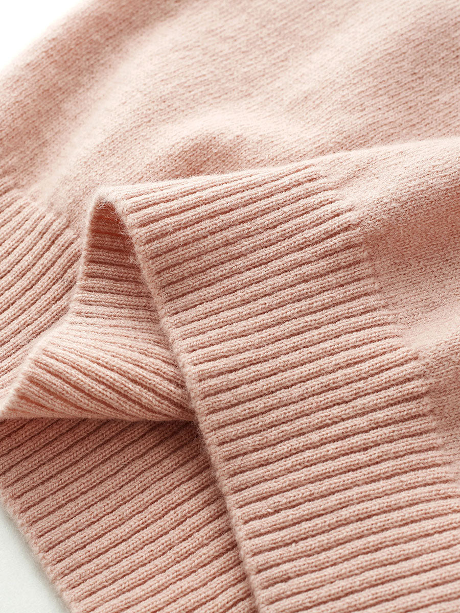 COMOBOCA 100% Wool Kids' Panda Pattern Round Neck Sweater