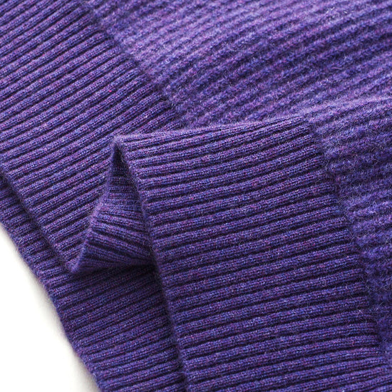 COMOBOCA 100% Cashmere Women's Ribbed Round Neck Sweater