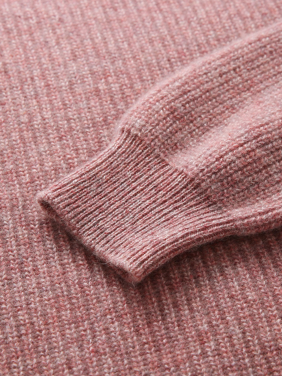 COMOBOCA 100% Cashmere Women's Ribbed Turtleneck Sweater