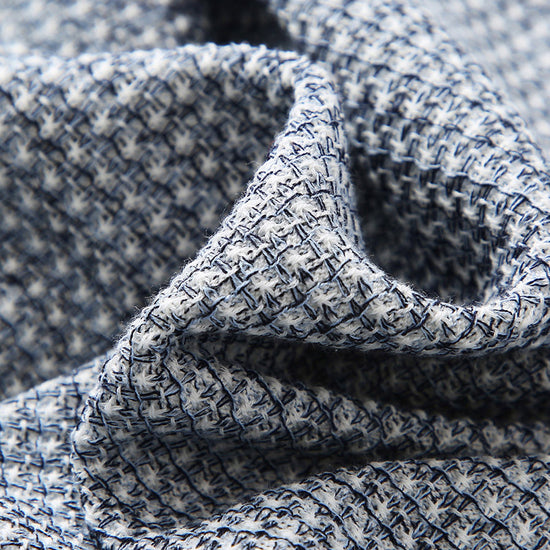 COMOBOCA Women's Cotton Silk Frayed Edge Button-Up Blouse