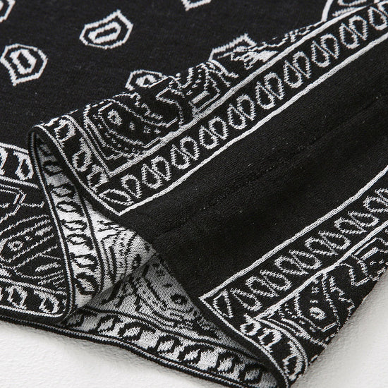 COMOBOCA Women's 2-in-1 Bandana Print Knit Top