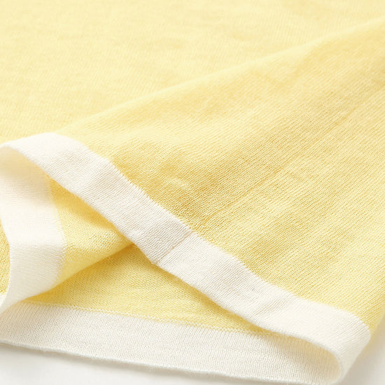 COMOBOCA Women's Ribbed V-neck Cardigan with White Trim