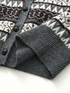 COMOBOCA 100% Cashmere Women's Fair Isle Knit Cardigan