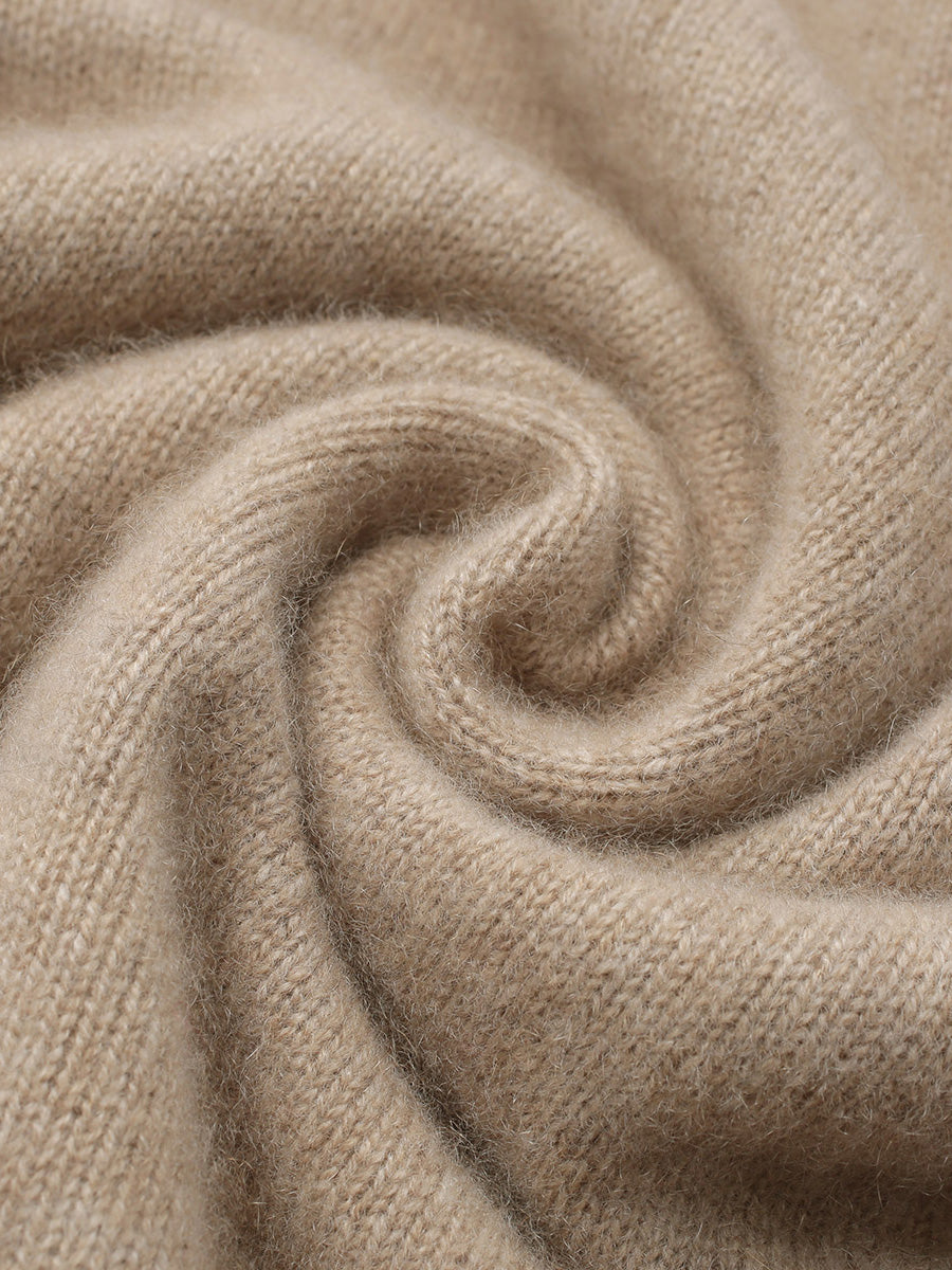 COMOBOCA 100% Cashmere Women's Mock Neck Knit Sweater