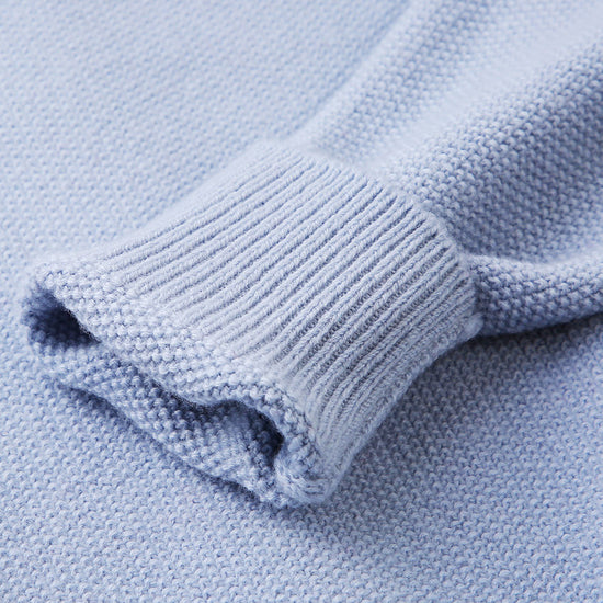 COMOBOCA 100% Wool Kids' Round Neck Heart Button Cardigan