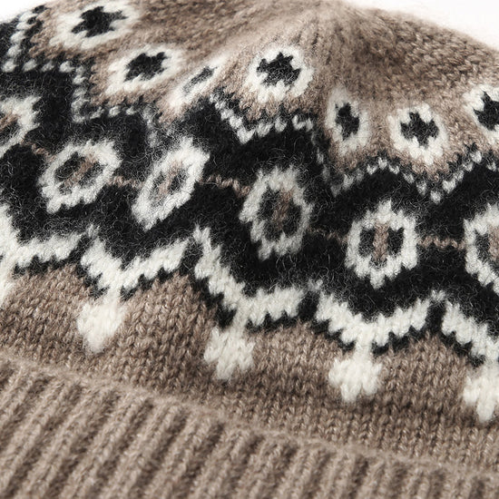 COMOBOCA 100% Cashmere Soft Knit Ribbed Beanie