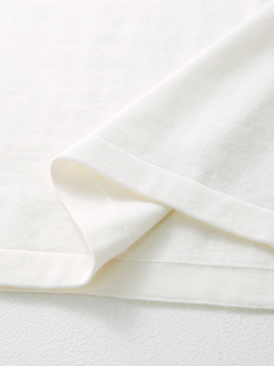 COMOBOCA Women's Embroidered Short Sleeve Knit Top