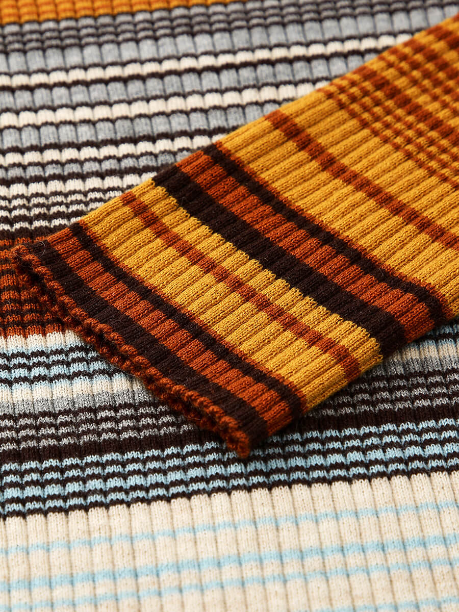 Full Needle Multi Striped Sweater