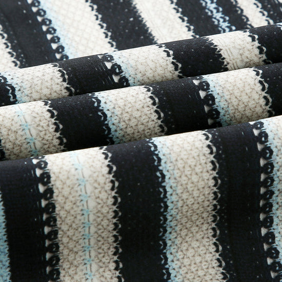 COMOBOCA Women's Striped Woven Ribbed T-Shirt