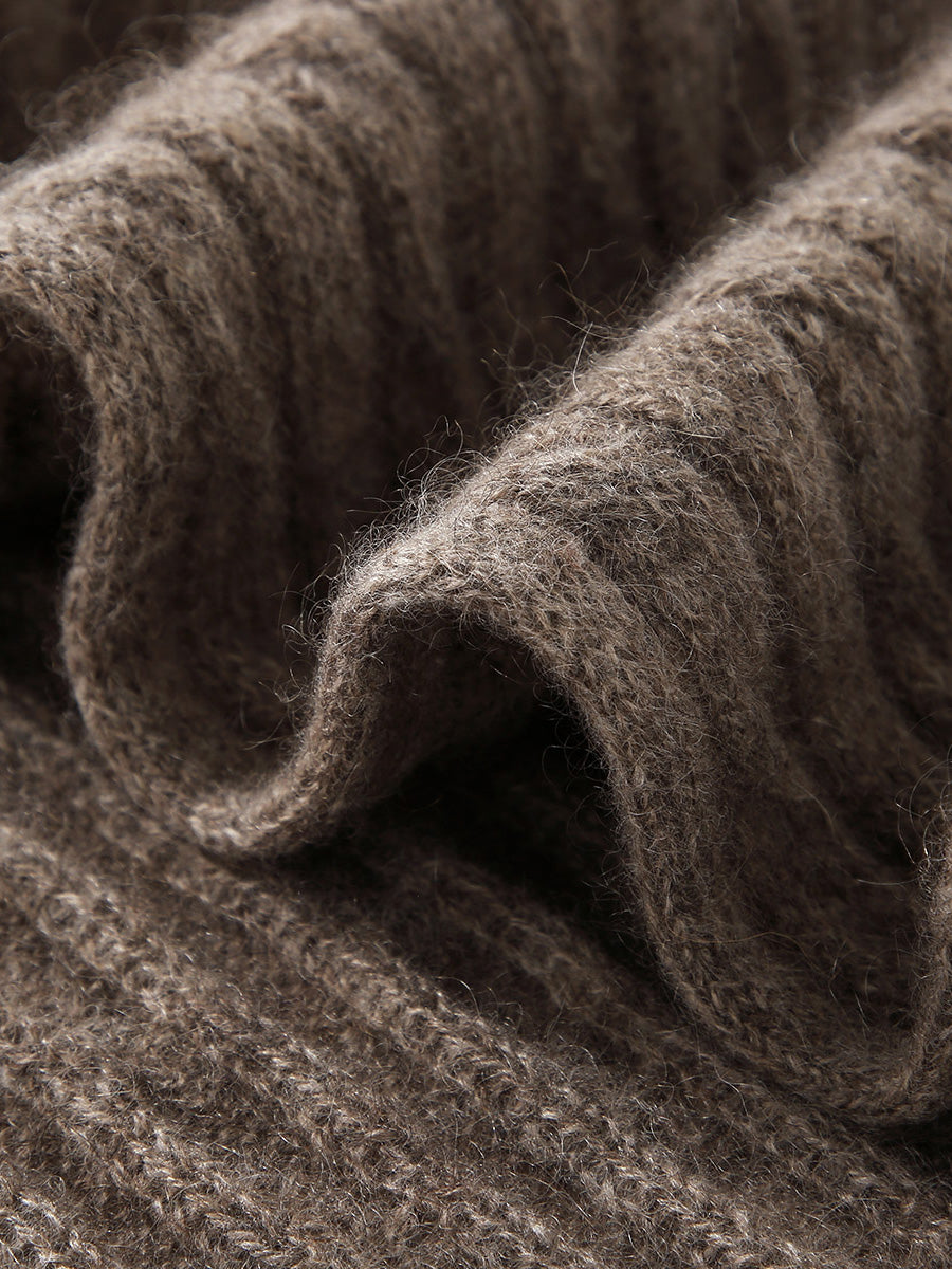 COMOBOCA 100% Cashmere Classic Cable Knit Scarf
