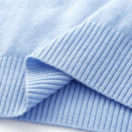 COMOBOCA 100% Cashmere Women's Contrast Trim Button Front Sweater