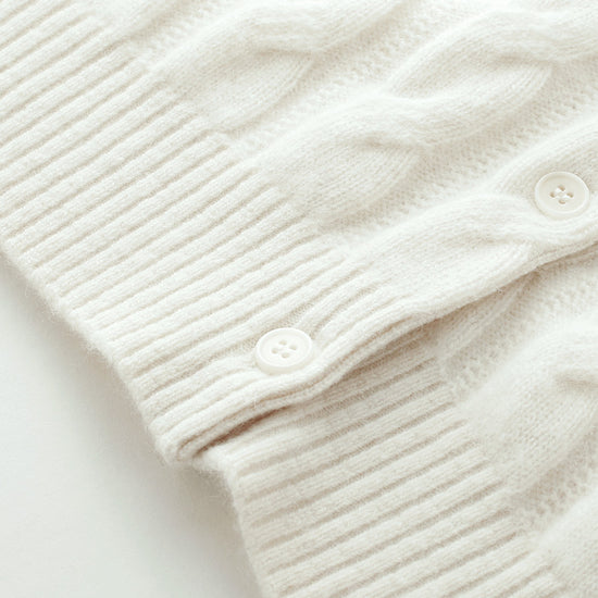 COMOBOCA 100% Cashmere Women's Cable Knit Cardigan