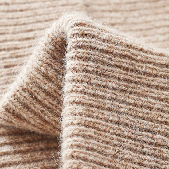 COMOBOCA 100% Wool Men's Ribbed Knit Beanie