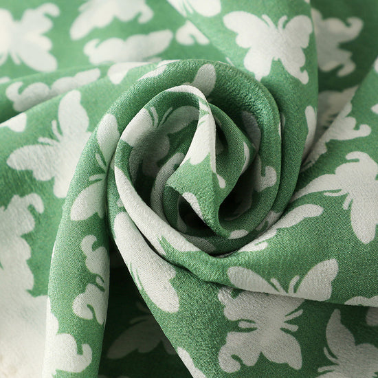 COMOBOCA 100% Mulberry Silk Women's Butterfly Print Scarf