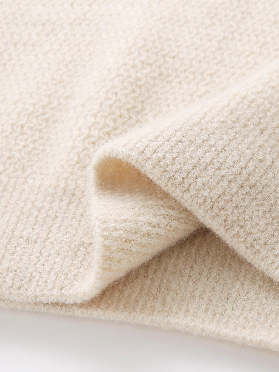 COMOBOCA 100% Cashmere Women's Half Zip Hoodie