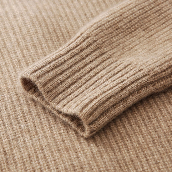 COMOBOCA 100% Cashmere Women's V-Neck Ribbed Button Cardigan