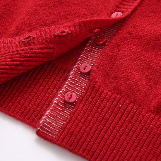 COMOBOCA 100% Cashmere Women's Turtleneck Button-Up Cardigan