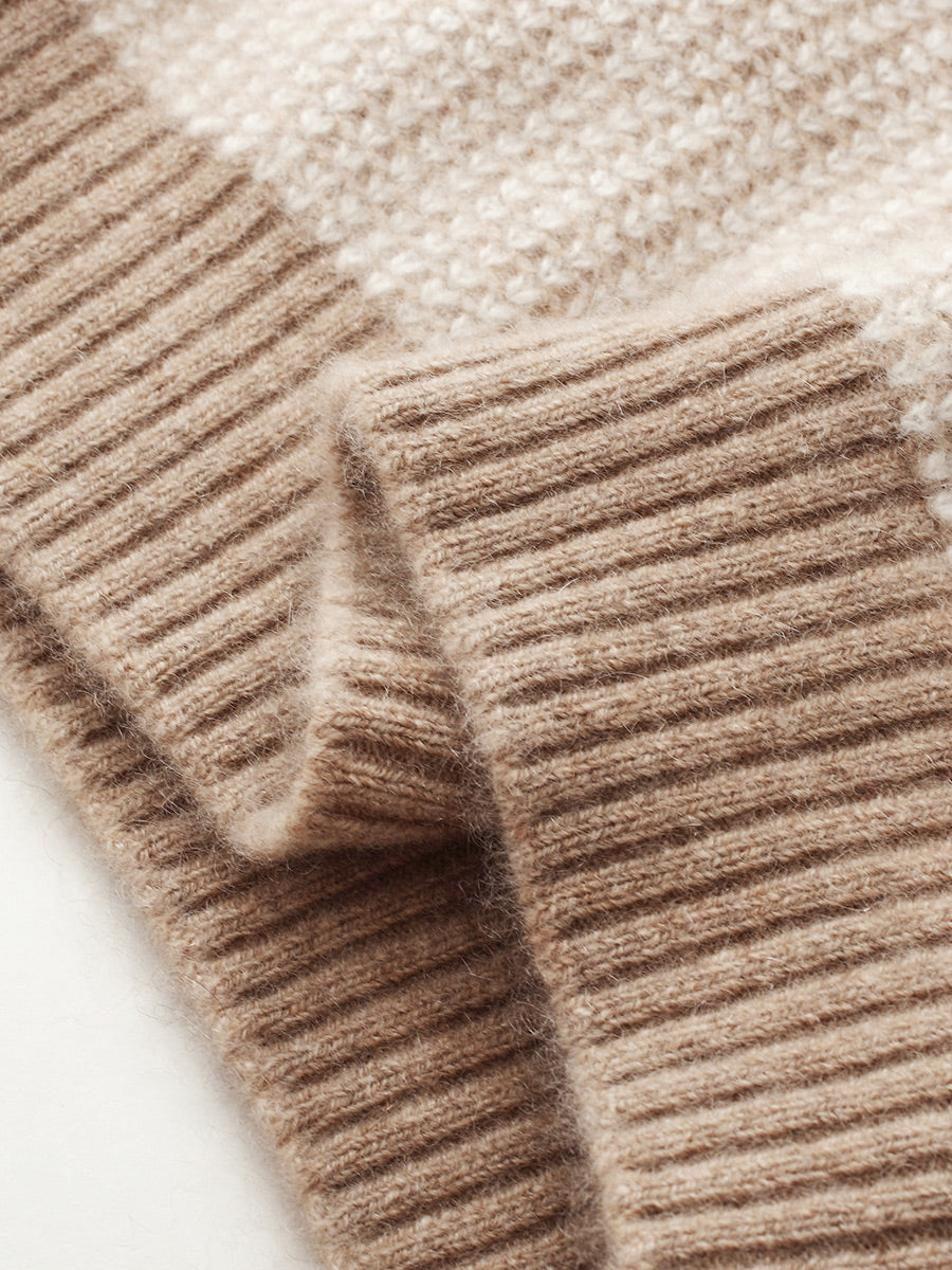 COMOBOCA 100% Cashmere Women's Mock Neck Knit Sweater