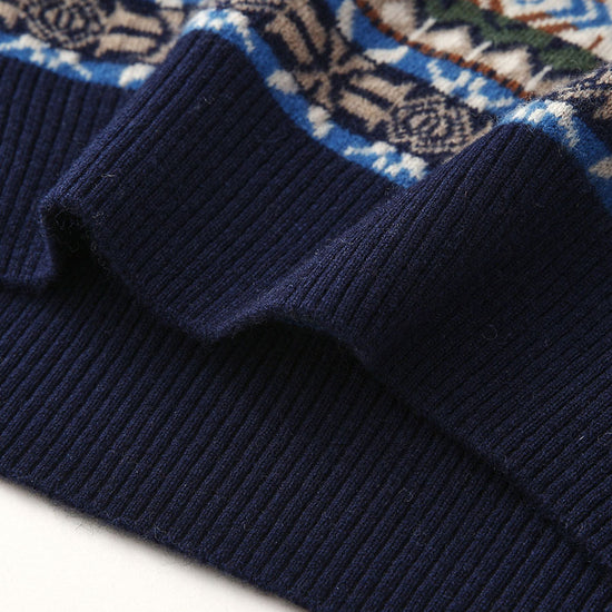 COMOBOCA 100% Wool Women's Fair Isle Knit Vest