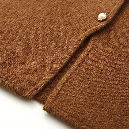 COMOBOCA 100% Wool Women's Button-Down Knit Vest