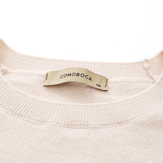 COMOBOCA 100% Cashmere Women's Colorful Side Stripes Knit Sweater