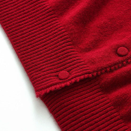 COMOBOCA 100% Cashmere Women's Fair Isle Button Front Cardigan