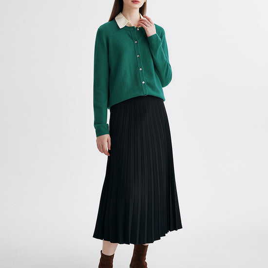 COMOBOCA 100% Cashmere Women's Button-Up Cardigan