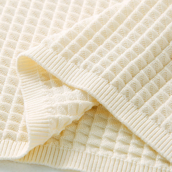 COMOBOCA Women's Waffle Knit Cap Sleeve T-Shirt with Sheer Yoke