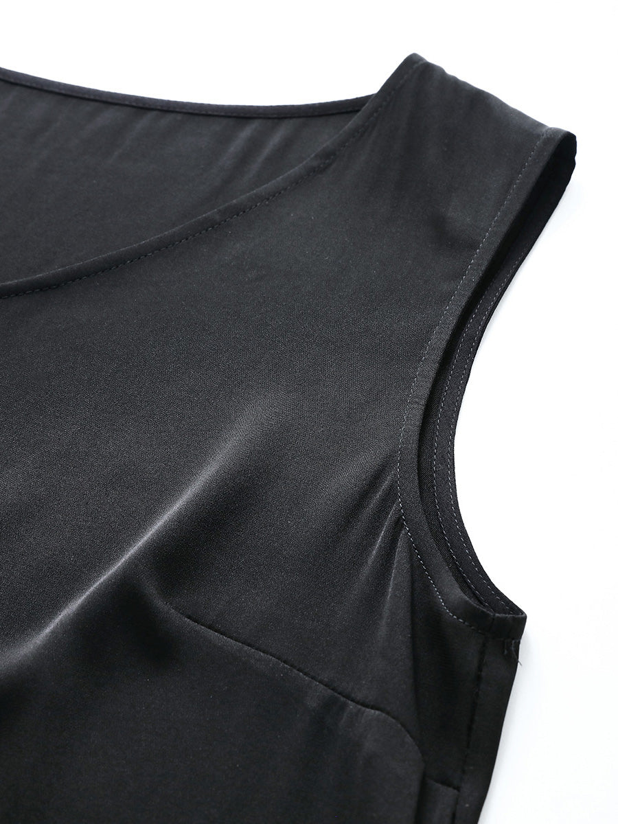 COMOBOCA Women's Chic Lace-Trimmed V-Neck Tank Top