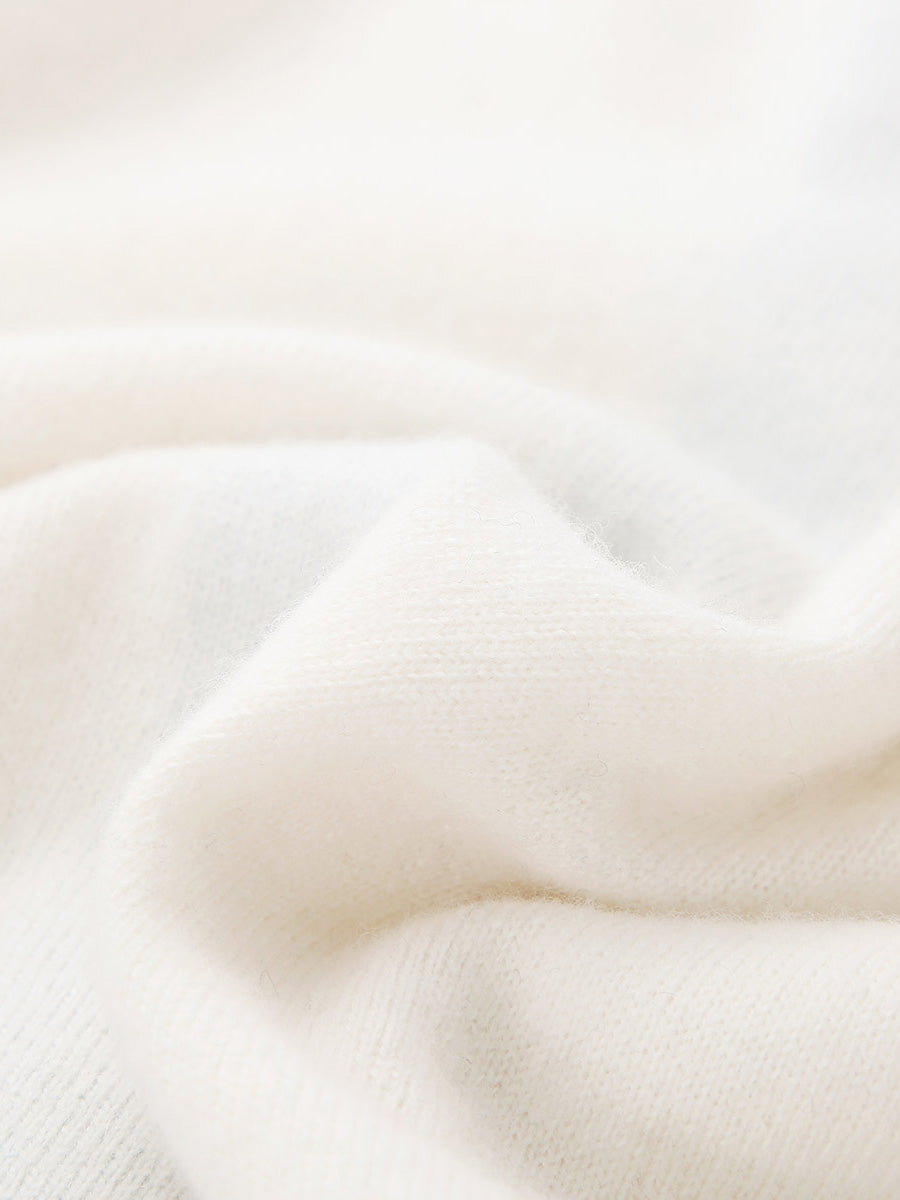 COMOBOCA 100% Wool Kids' Color Contrast Cuff Button Up Cardigan