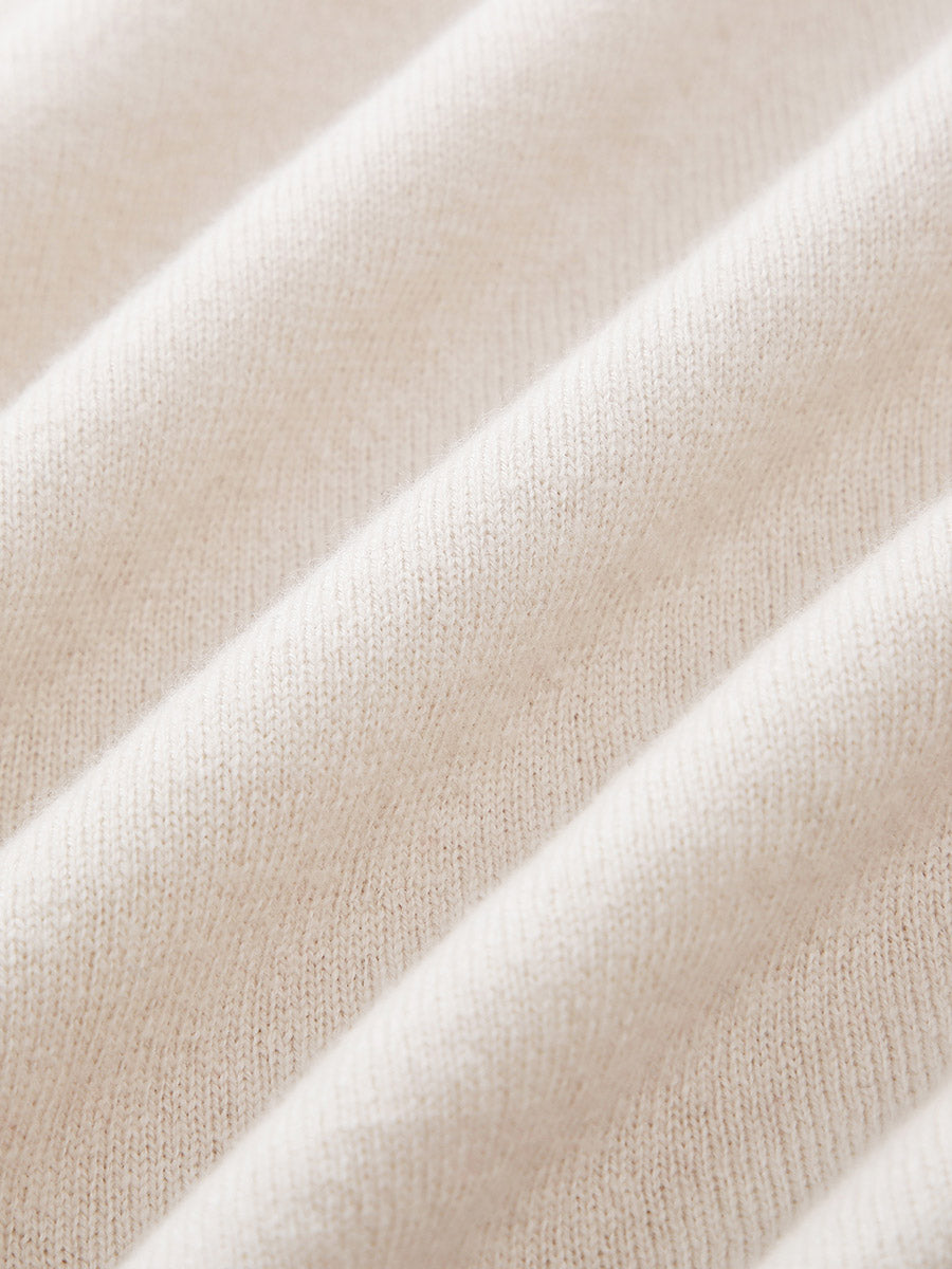 COMOBOCA 100% Wool Women's Color Block Knit Sweater