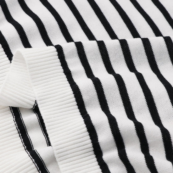 COMOBOCA Women's Striped Button Back T-Shirt