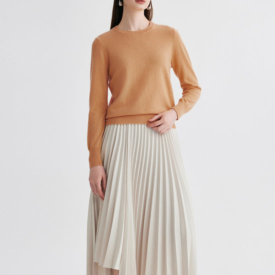 COMOBOCA 100% Cashmere Women's Round Neck Sweater