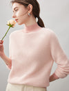 COMOBOCA 100% Cashmere Women's Mock Neck Knit Sweater