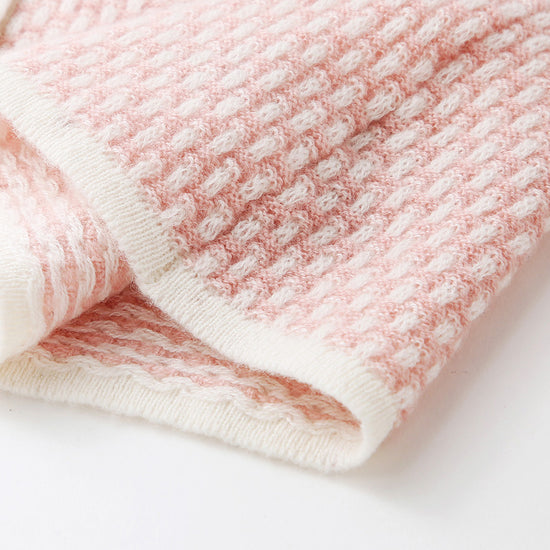 COMOBOCA 100% Cashmere Women's Sailor Collar Knit Cardigan