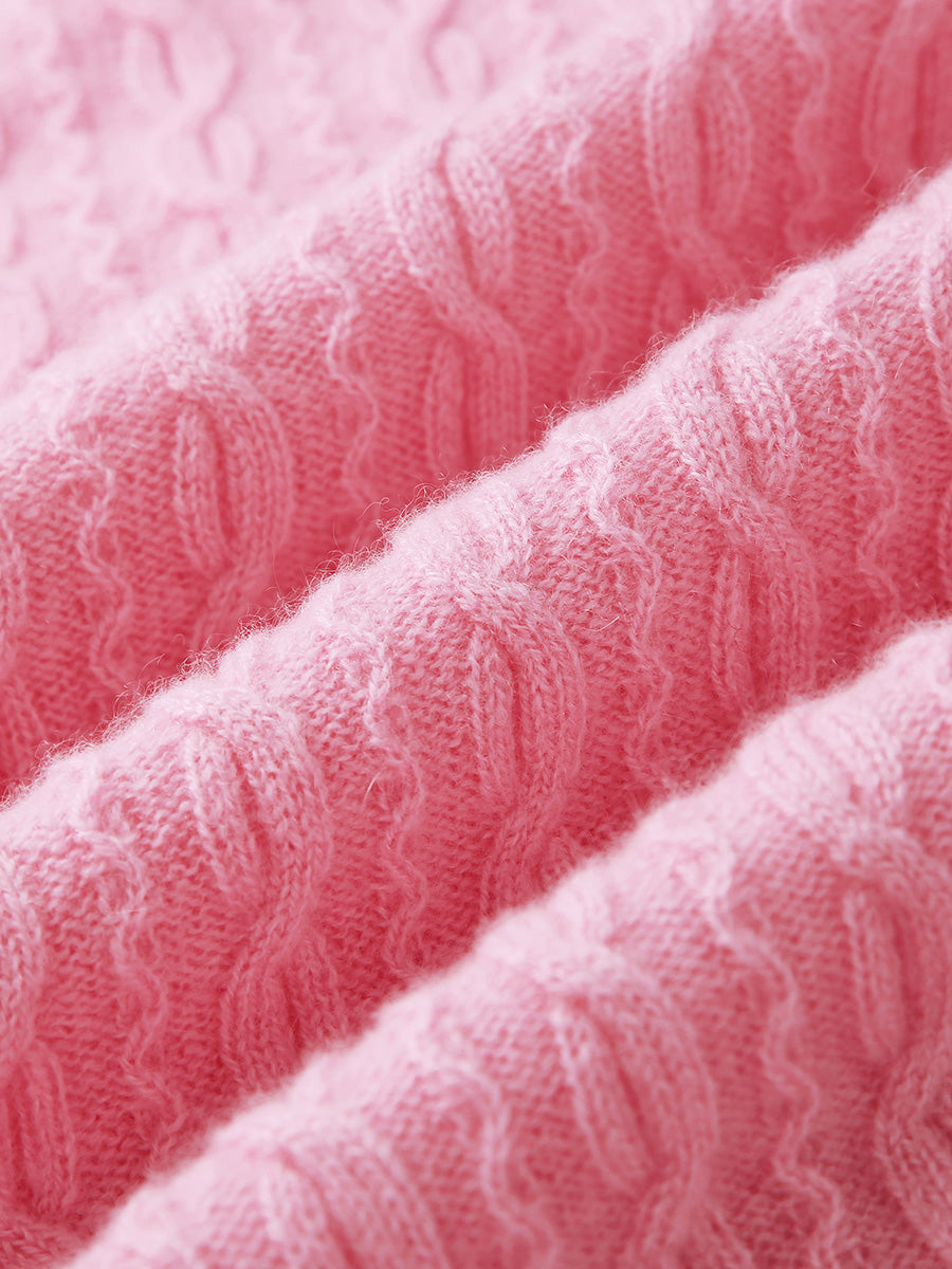 COMOBOCA 100% Cashmere Women's Classic Cable Knit Sweater