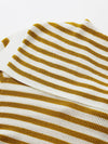 COMOBOCA Women's Striped Sailor Collar Tie Front Knit Sweater