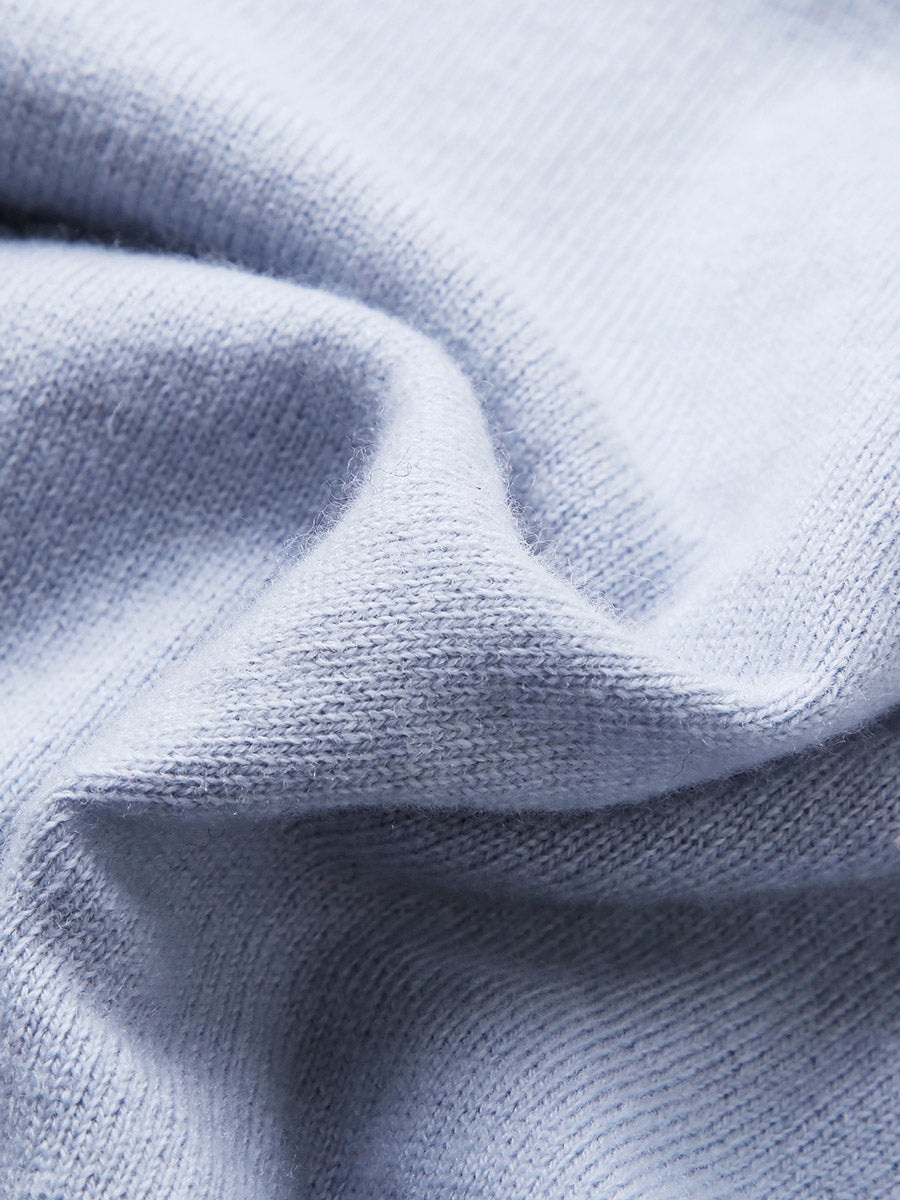 COMOBOCA 100% Wool Kids' Round Neck Intarsia Sweater