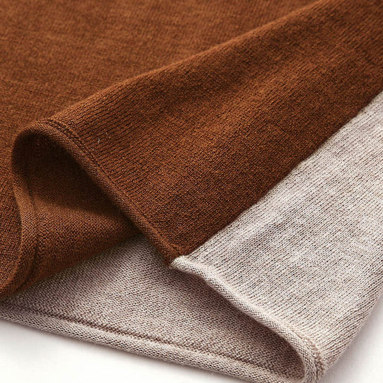 COMOBOCA Women's Reversible Color-Blocked Knit Sweater