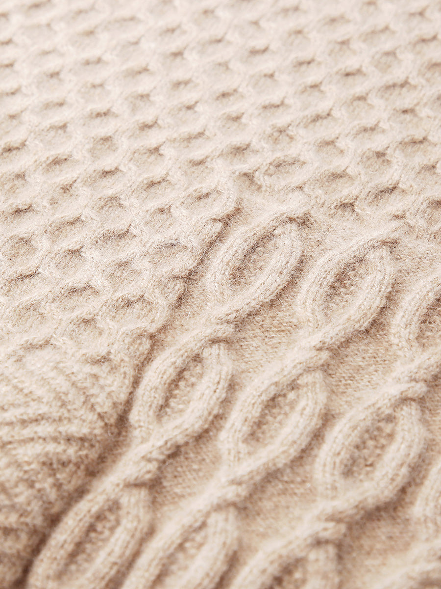 COMOBOCA 100% Cashmere Women's Knitted Sleeveless Sweater Vest