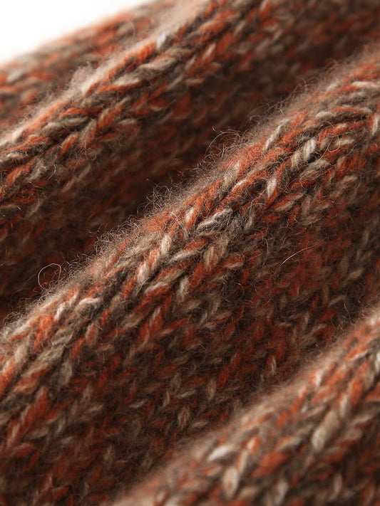 COMOBOCA 100% Cashmere Ribbed Knit Beanie