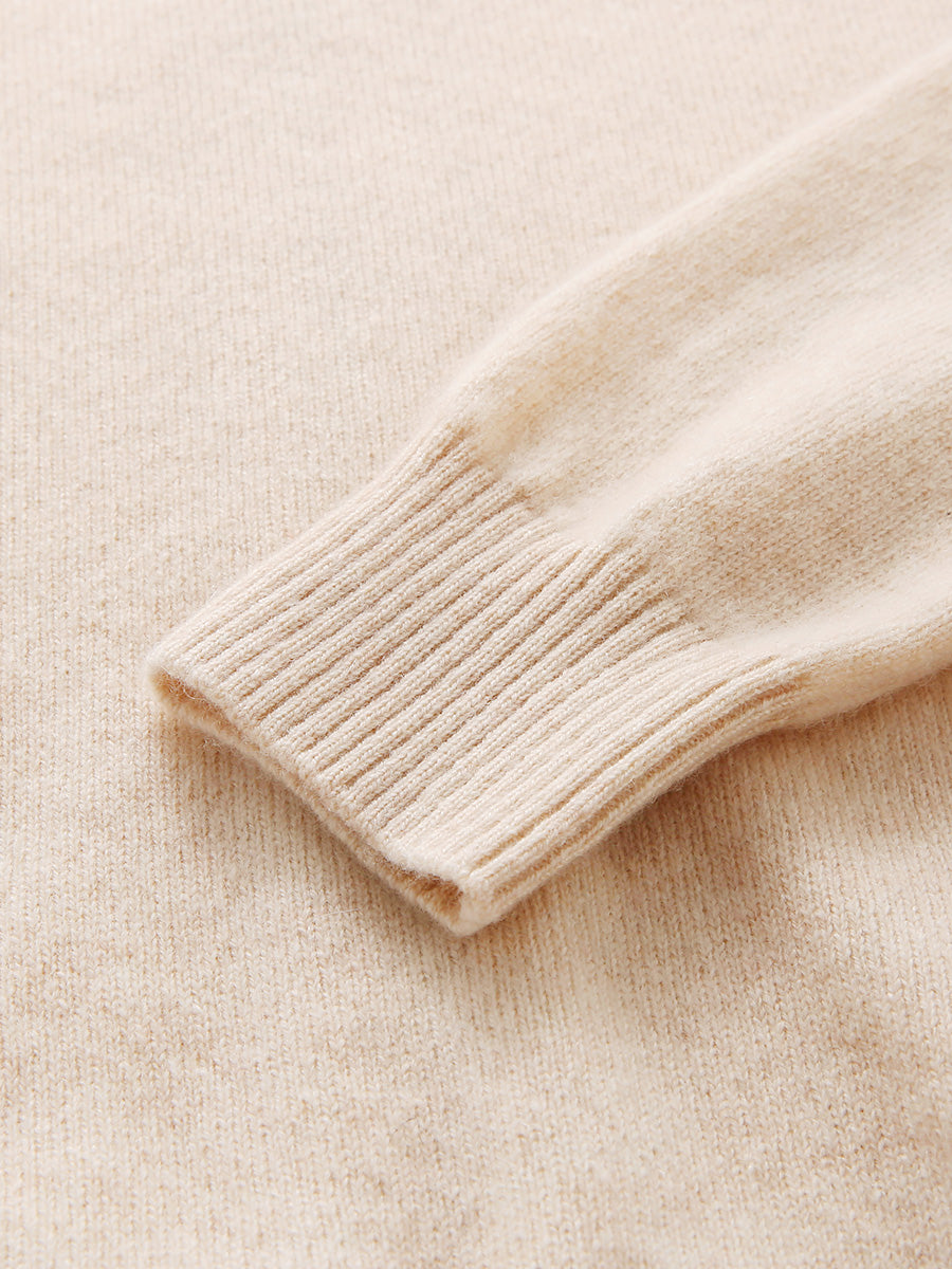 COMOBOCA 100% Cashmere Women's Double Zip Hoodie