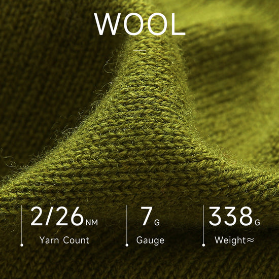 COMOBOCA 100% Wool Women's V-Neck Ribbed Knit Sweater