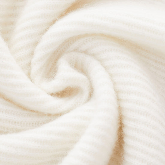 COMOBOCA 100% Cashmere Women's Striped Round Neck Sweater