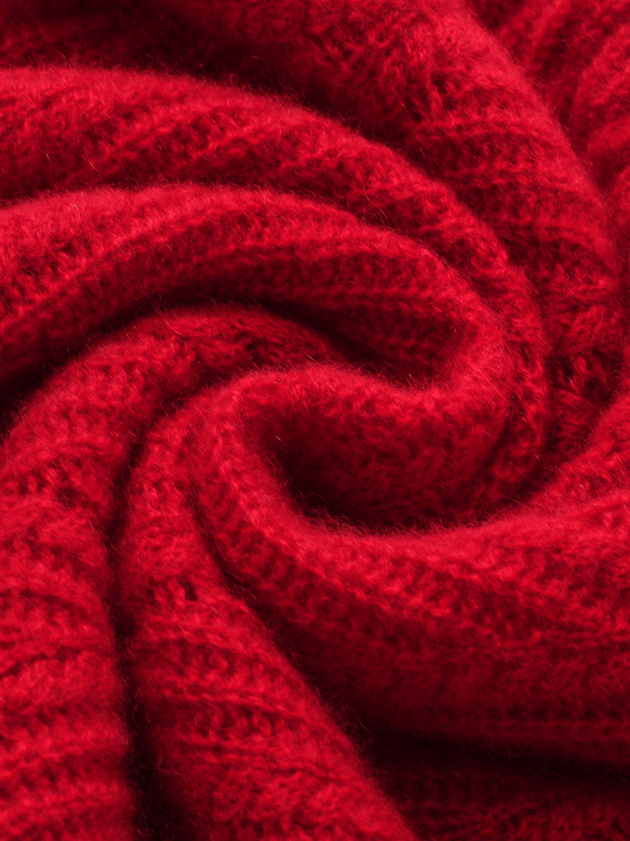 COMOBOCA 100% Cashmere Women's Cable Knit Sweater