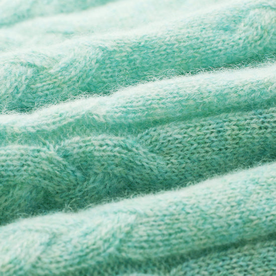 COMOBOCA 100% Cashmere Women's Cable Knit Sweater