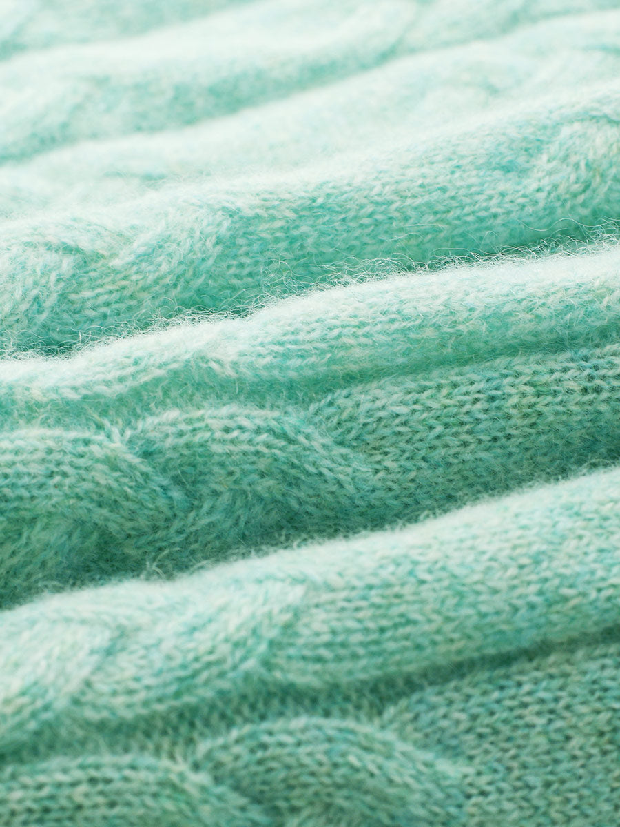 COMOBOCA 100% Cashmere Women's Cable Knit Sweater