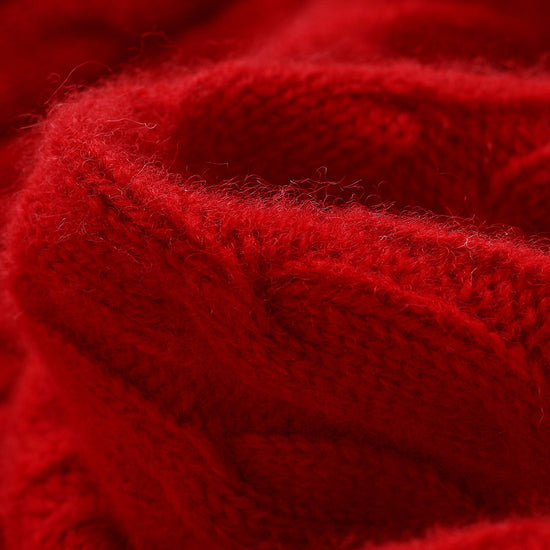 COMOBOCA 100% Wool Kids' Cable Knit Round Neck Sweater